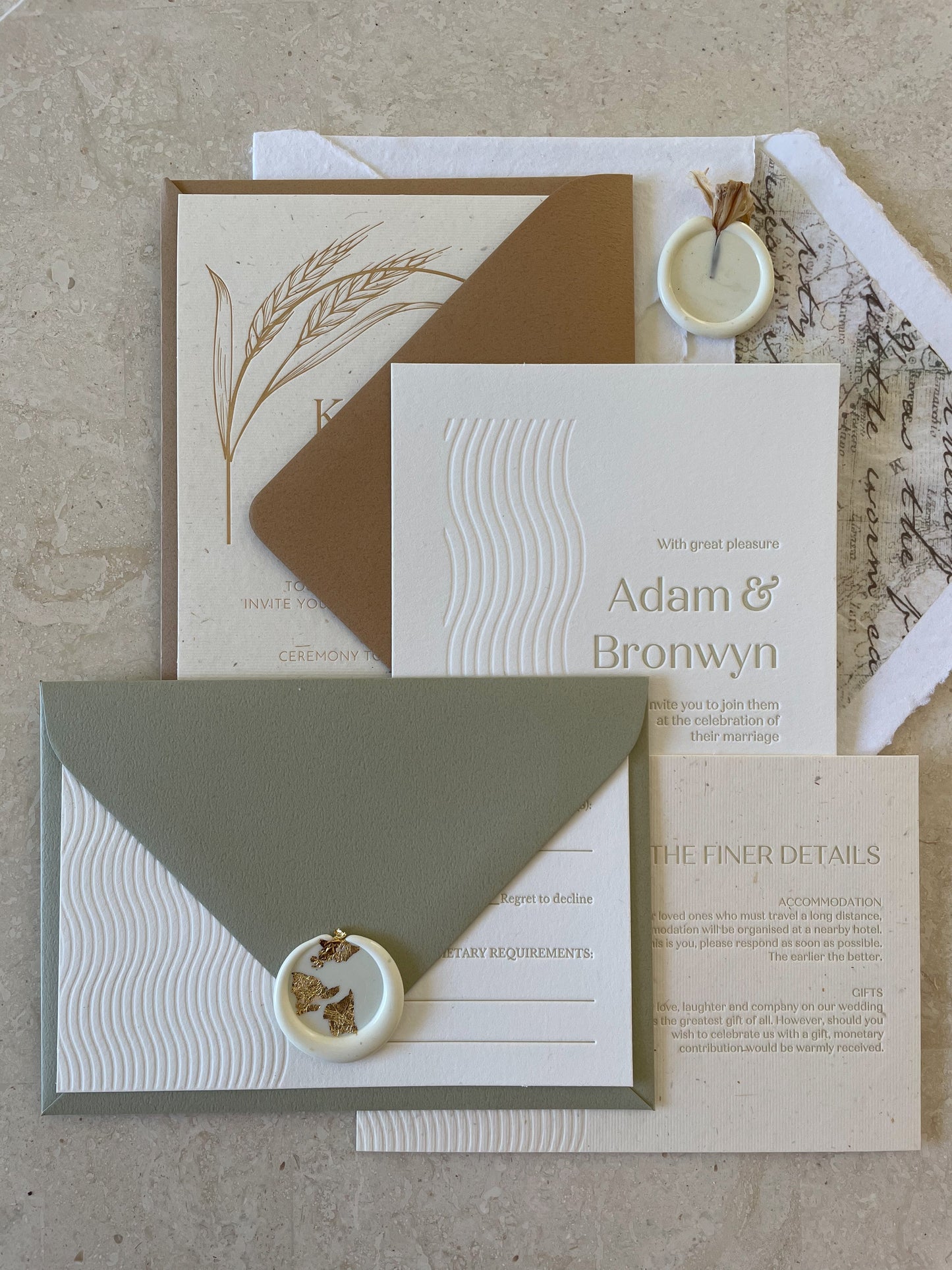 Letterpress Sample Pack - Wedding